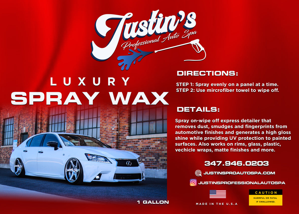 Luxury High Gloss Spray Wax (32 oz) – Justins Professional Auto Spa